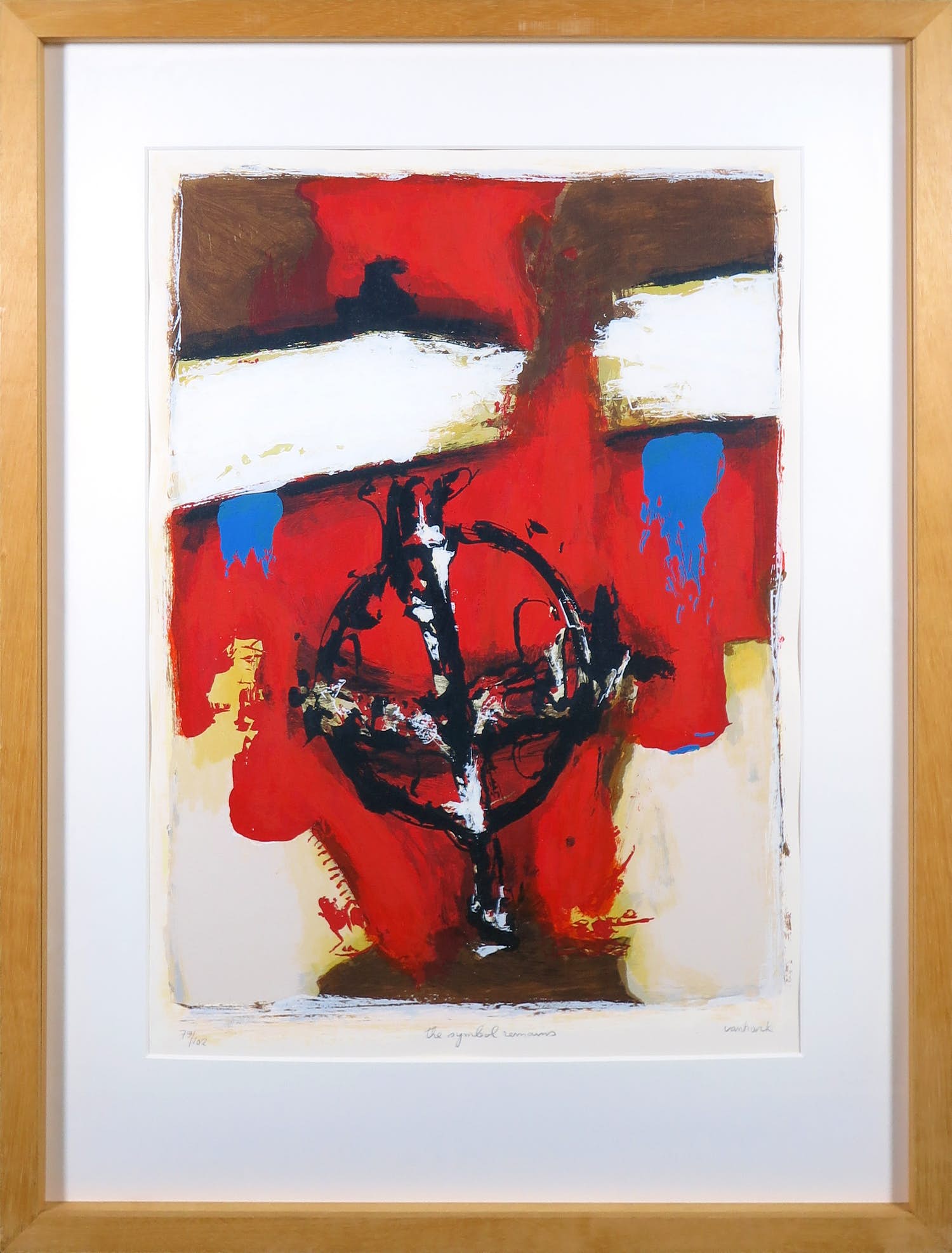 Hans Vanhorck - Zeefdruk, The symbol remains - Ingelijst verkocht voor € 1!