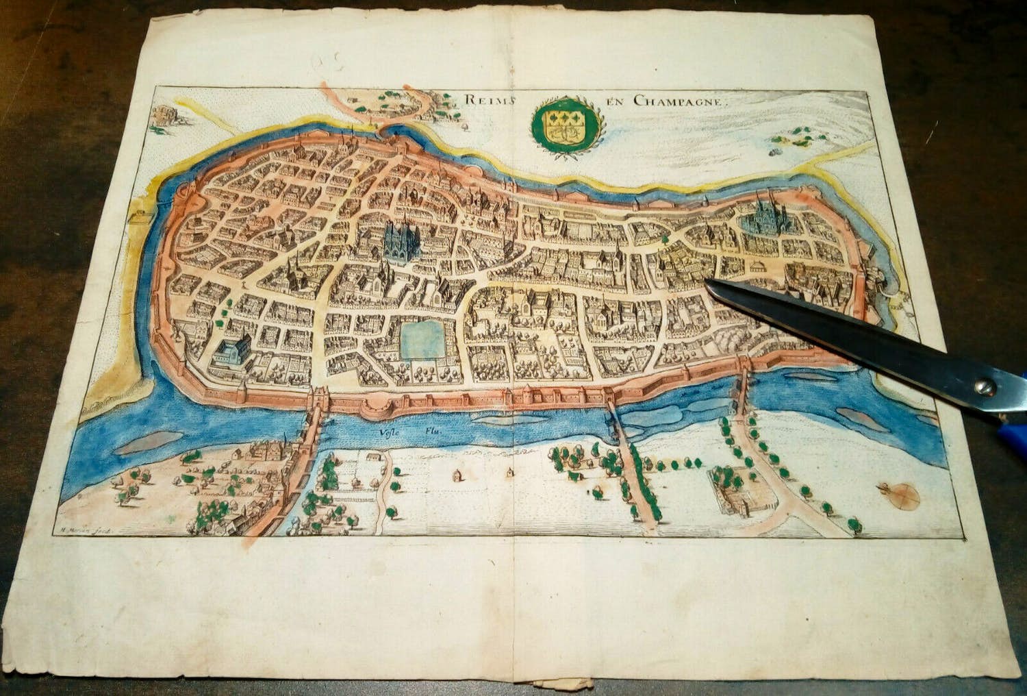 Matthäus Merian - Plattegrond Reims en Champaigne (LAATSTE KANS!) kopen? Bied vanaf 100!