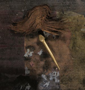 Jan Martens - Assemblage op paneel, Zonder titel - Ingelijst (+ boek!) kopen? Bied vanaf 1!