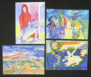 Joe Wols - Lot van vier gouaches/aquarel, Divers kopen? Bied vanaf 1!