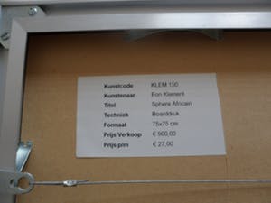Fon Klement - Boardsnede, Sphere Africain - Ingelijst kopen? Bied vanaf 100!