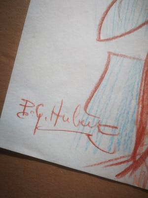 Paul Gabriel Hubert - Schets. Naakt. Staande vrouw. kopen? Bied vanaf 35!