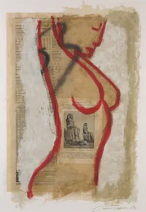 Casper Faassen - Gemengde techniek, Staand Naakt - Ingelijst kopen? Bied vanaf 1!