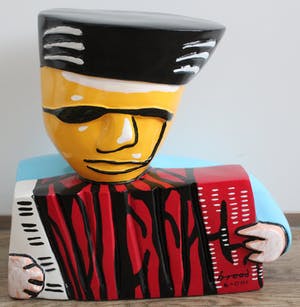 Herman Brood - Handbeschilderd 3D beeld: Accordionist (31 cm, met handgesigneerd certificaat) kopen? Bied vanaf 299!