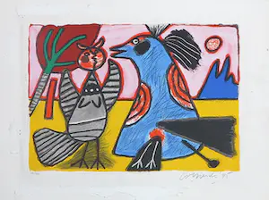 Corneille - Litho, Oiseaux kopen? Bied vanaf 1!