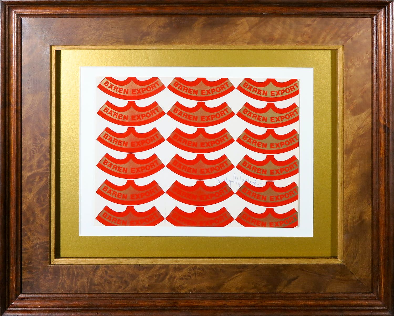 Andy Warhol - Gesigneerde offset, Bären Export - Ingelijst (inclusief catalogus!) verkocht voor € 1!