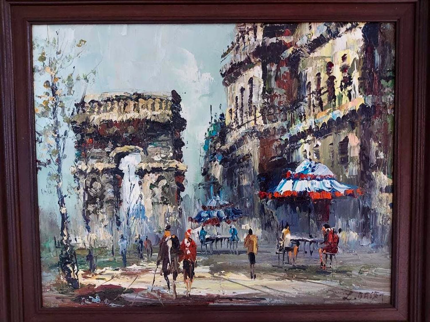 Louis Charles Basset - Tafereel op de Arc de Triomphe verkocht voor € 150!