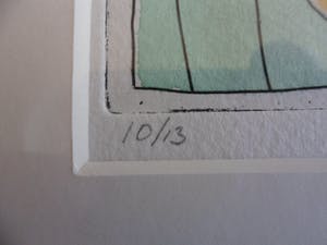 Ada Breedveld - Kleuren ets, titel, "Tuba". kopen? Bied vanaf 40!