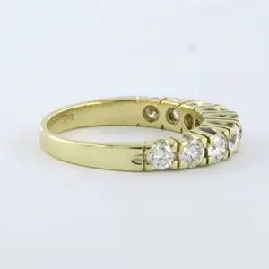 14k gouden ring met briljant geslepen diamanten tot. 1.00ct - G/H - VS/SI kopen? Bied vanaf 850!