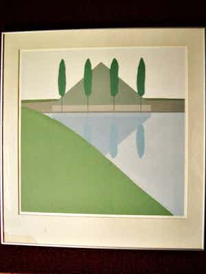 Harr Scheffer - Karakteristiek minimalistisch Litho "Westfriese stolpboerderij" GROOT!! verkocht voor € 10!
