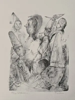 Dirkje Kuik - Grote gedetailleerde Litho "Pinocchio" - bep. oplage (100) - potloodgesigneerd kopen? Bied vanaf 39!