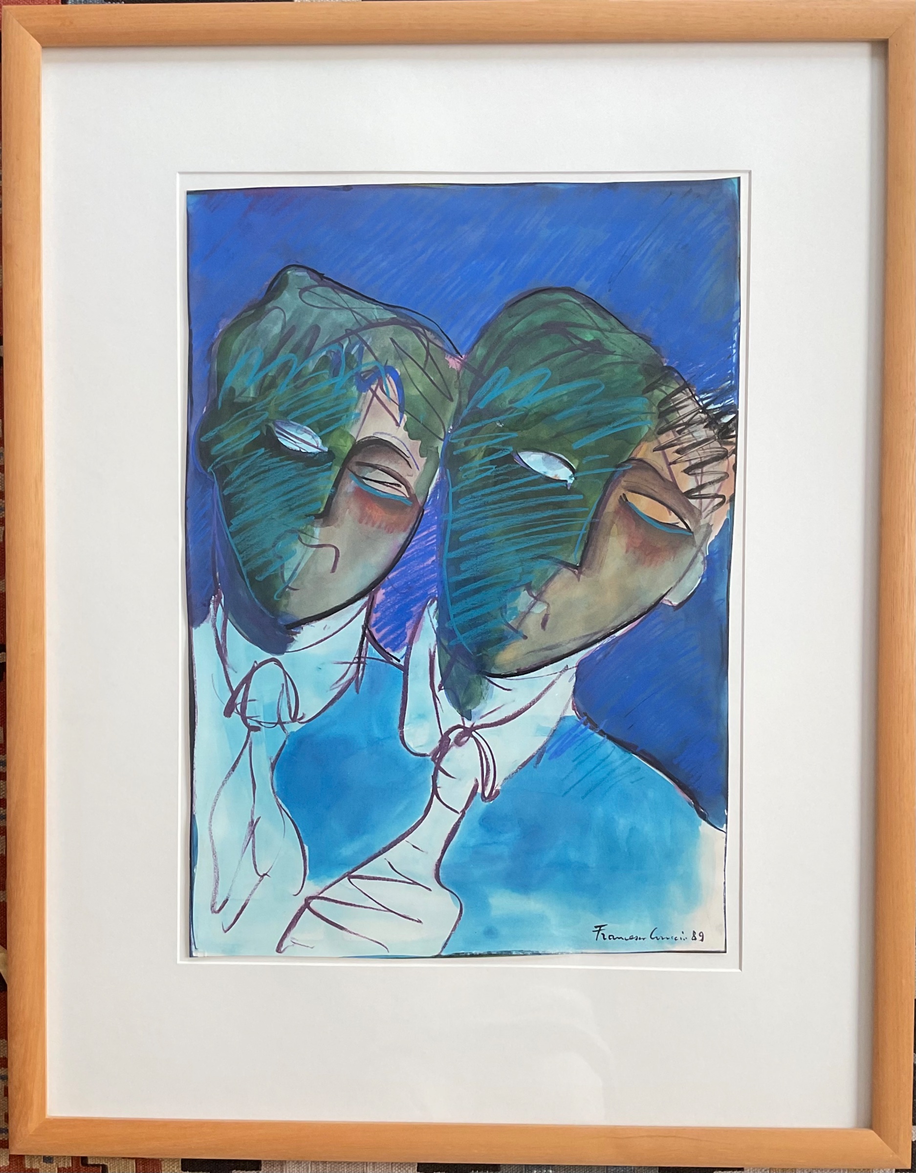 AcheterFrancesco Caraccio - Blucom Camicia, gesigneerd en ingelijst? Enchérissez de 125!
