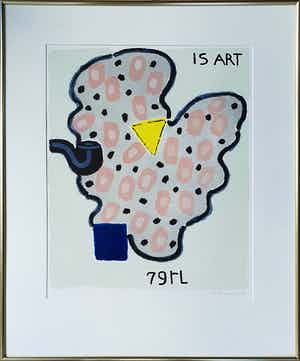 Reinier Lucassen - 'Is Art' 1979 - Ingelijst verkocht voor € 155!