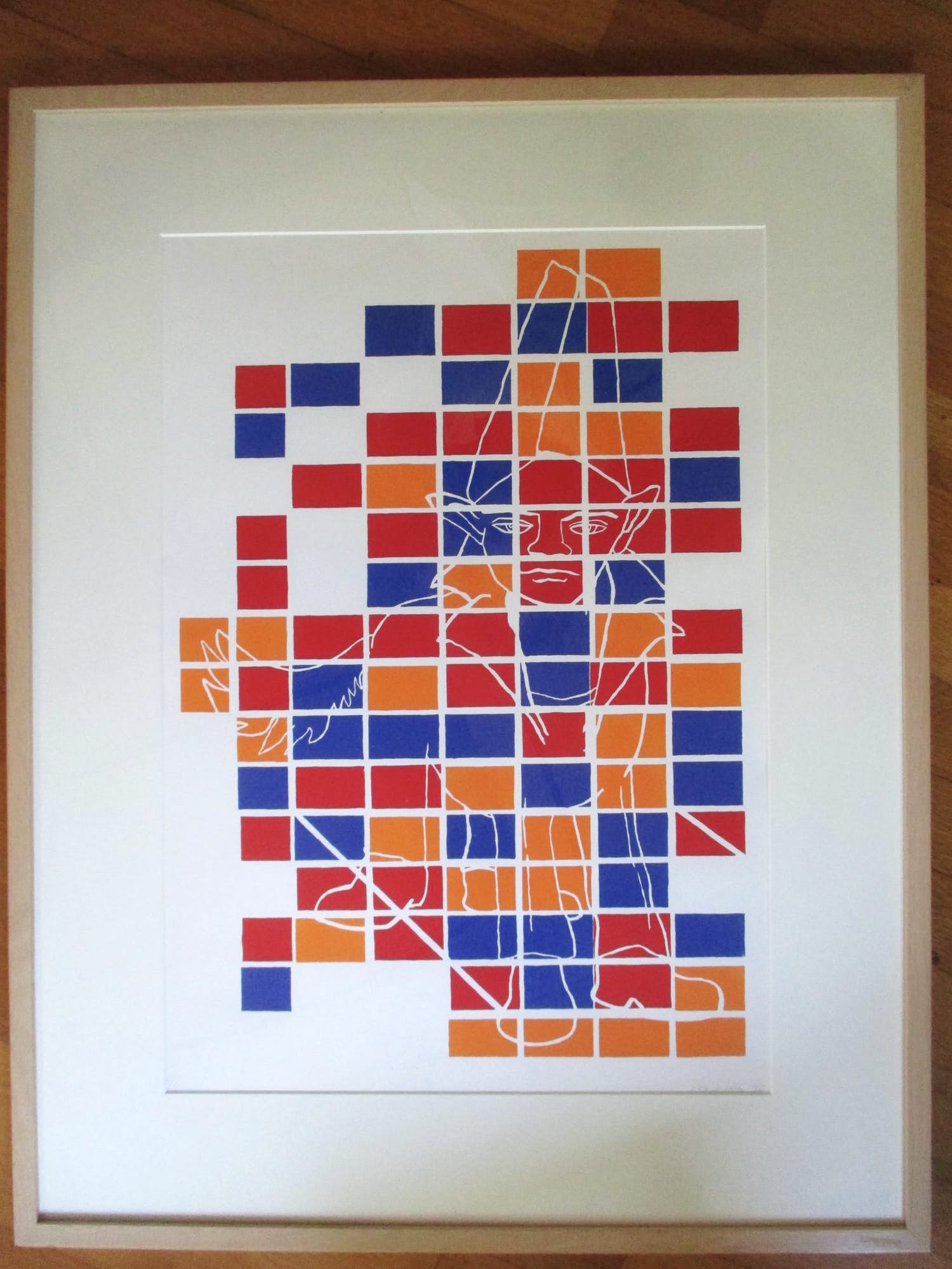 Yke Schotten - Hotsende "Geblodte brigade 1" in fraaie Barth lijst! kopen? Bied vanaf 1!