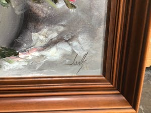 Niet of onleesbaar gesigneerd - Pot met bloemen kopen? Bied vanaf 1!