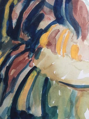 Niet of onleesbaar gesigneerd - Portret van vrouw - aquarel kopen? Bied vanaf 1!