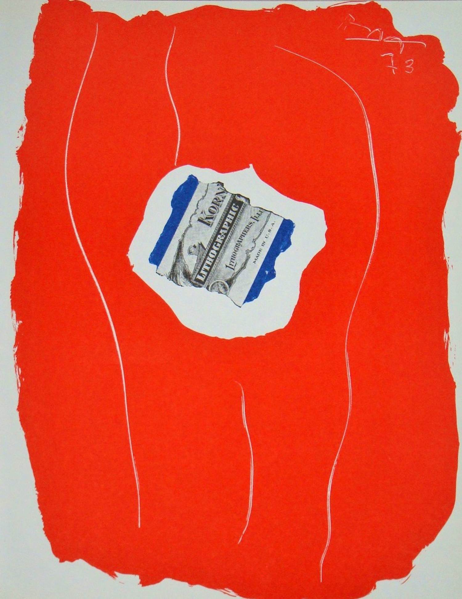Robert Motherwell - Driekleur - 1973 - Originele lithografie gesigneerd kopen? Bied vanaf 120!