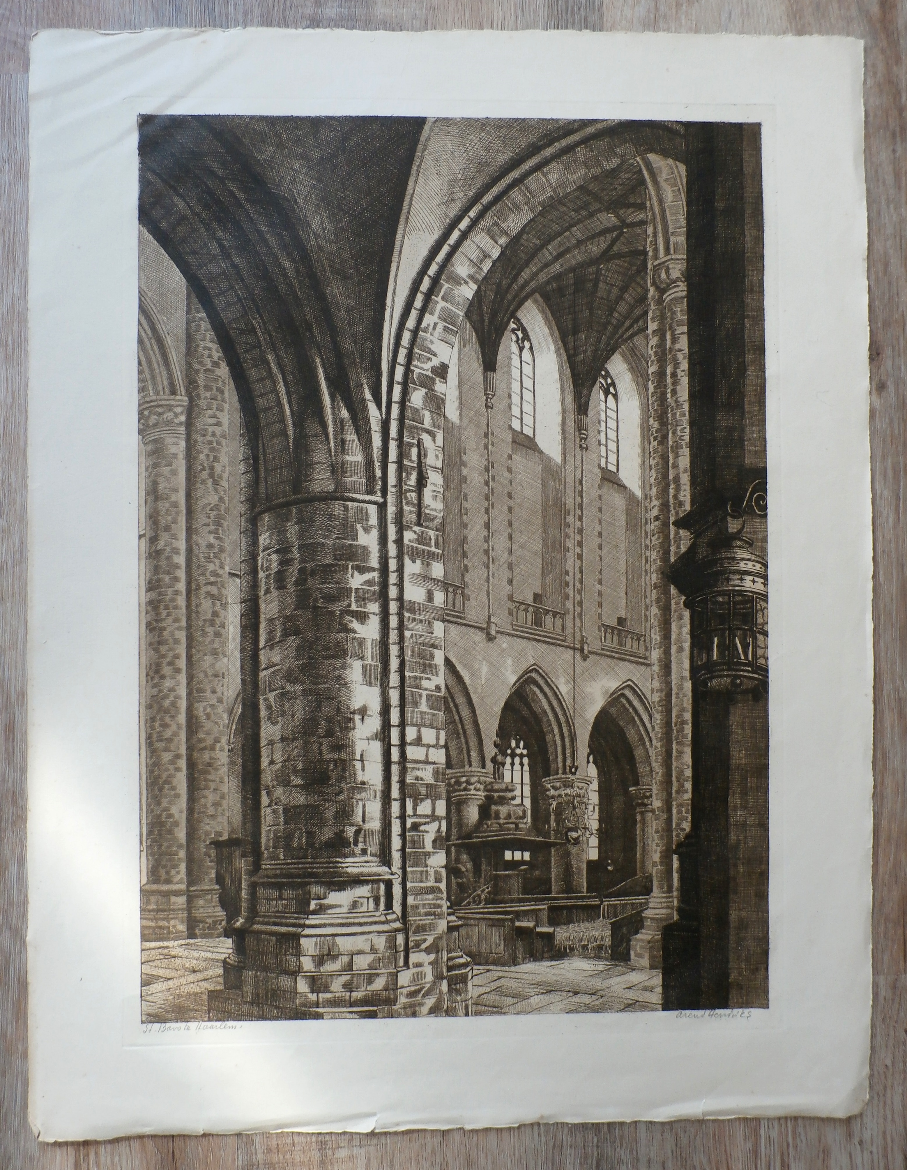 Arend Hendriks - ets - Sint Bavo te Haarlem kopen? Bied vanaf 30!