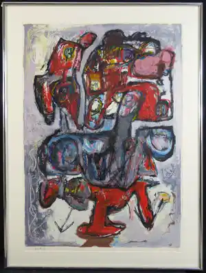 Jacques Doucet - Abstracte Compositie (Groot werk!) verkocht voor € 75!