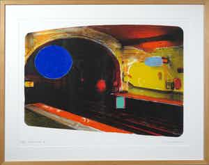 Jelis van Dolderen - Zeefdruk, Paris Metro II- Ingelijst verkocht voor € 10!
