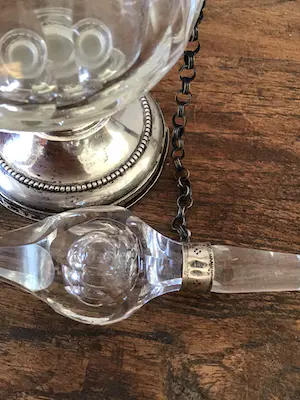 Niet of onleesbaar gesigneerd - Kristal karaf met zilver, gemerkt kopen? Bied vanaf 1!