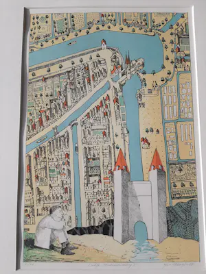 Gert Strengholt - Litho, titel, Stadswandeling I Delft kopen? Bied vanaf 40!