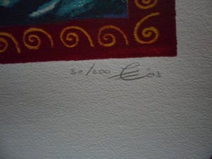 Jacques Tange - Zeefdruk.Titel," Under The Bridge". Handgesigneerd kopen? Bied vanaf 60!