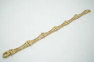 29 - Massief 18 karaats geel-gouden fantasie armband - lengte 21cm kopen? Bied vanaf 1500!