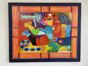 Clemens Briels - Handbewerkte zeefdruk Nr. 4 - Un jardiro secreto - op paneel kopen? Bied vanaf 300!