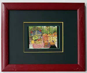 Friedensreich Hundertwasser - offsetprint met prägedruk | 'Regentag in Siam | 1976-1977 kopen? Bied vanaf 20!