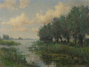 Josef Verheijen - (toegeschreven aan) - Olieverf op doek, Landschap - Ingelijst kopen? Bied vanaf 70!