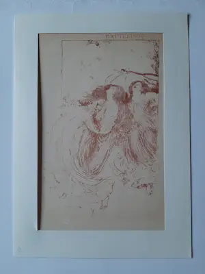 Robert Anning Bell - 3 Litho 's ,Meisjes spelen tennis ,Meisje dat leest , In hoekje met boek . kopen? Bied vanaf 35!