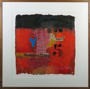 Theo Koster - Zeefdruk en collage, Zonder titel III - Ingelijst kopen? Bied vanaf 35!