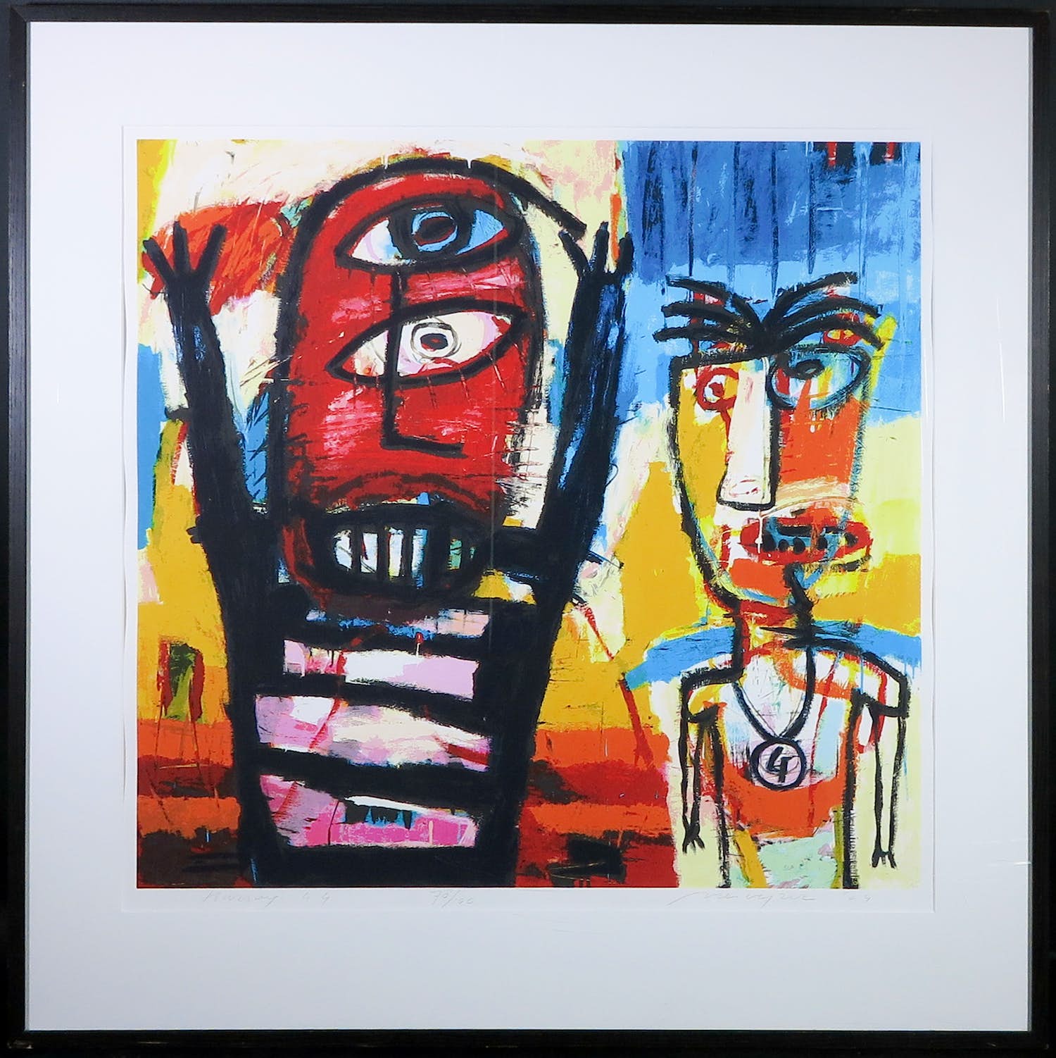 Henk Vierveijzer - Zeefdruk, Hurray - Ingelijst (Groot formaat) kopen? Bied vanaf 1!