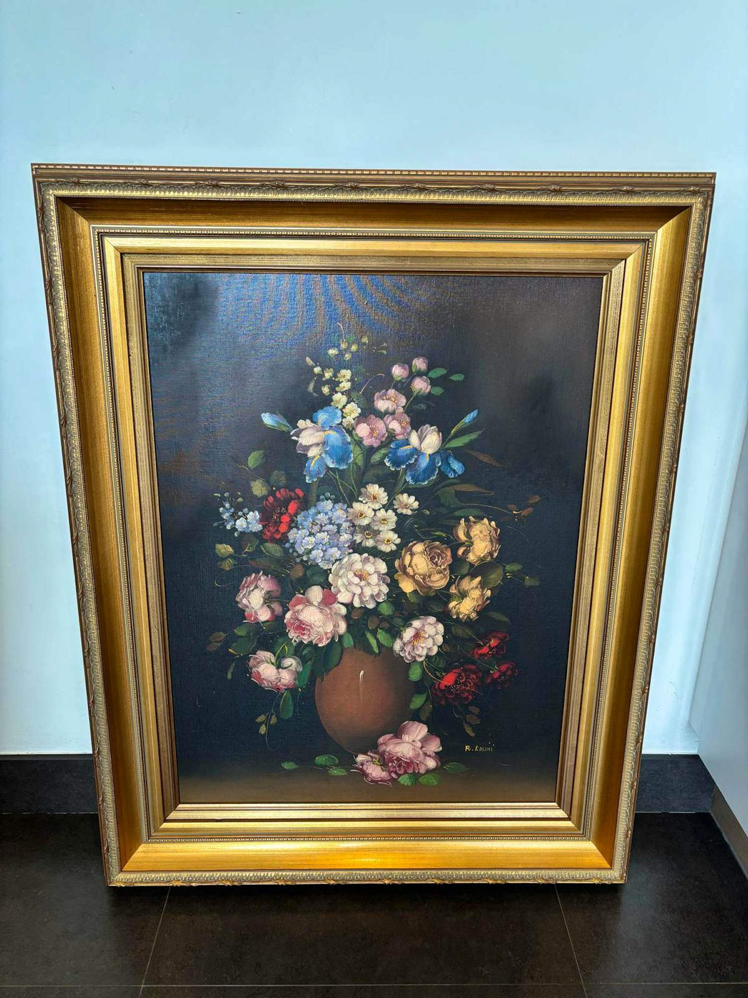 R. Rosini - Stilleven met bloemenvaas 1 kopen? Bied vanaf 400!