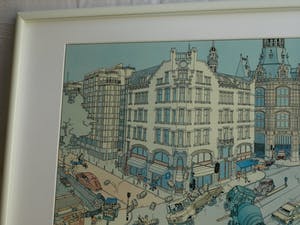 Theo van den Boogaard - Ingelijste prent, Horror Vacuï Amstelodamensis, Sjef van Oekel – 1985 kopen? Bied vanaf 1!