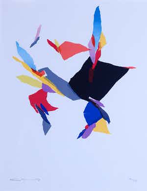 Gerard 't Hart - Zonder Titel, 1987, 38/50 - Zeefdruk op papier verkocht voor € 40!