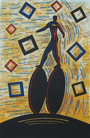 Hans Wap - Zeefdruk: "Wheels" - 1995 kopen? Bied vanaf 49!