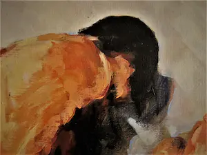 Niet of onleesbaar gesigneerd - GROOT Olieverf op doek "naakte mannen op strand" - fraai ingelijst kopen? Bied vanaf 1!