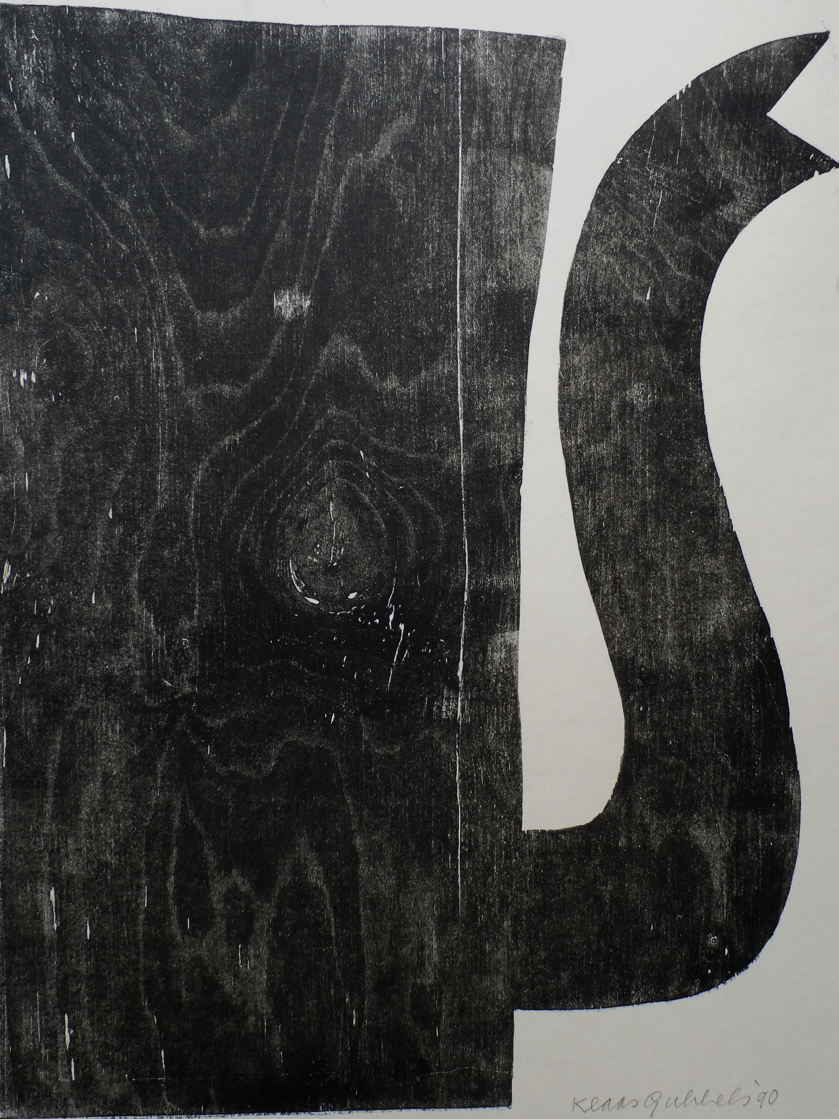 Klaas Gubbels - houtsnede - 1990 kopen? Bied vanaf 395!