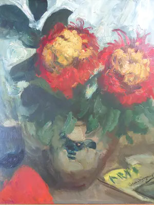 AcheterPiet van Wijngaerdt - BLOEMENPRACHT / OLIEVERF DOEK / 92x80cm / KADER / SIG? Enchérissez de 165!