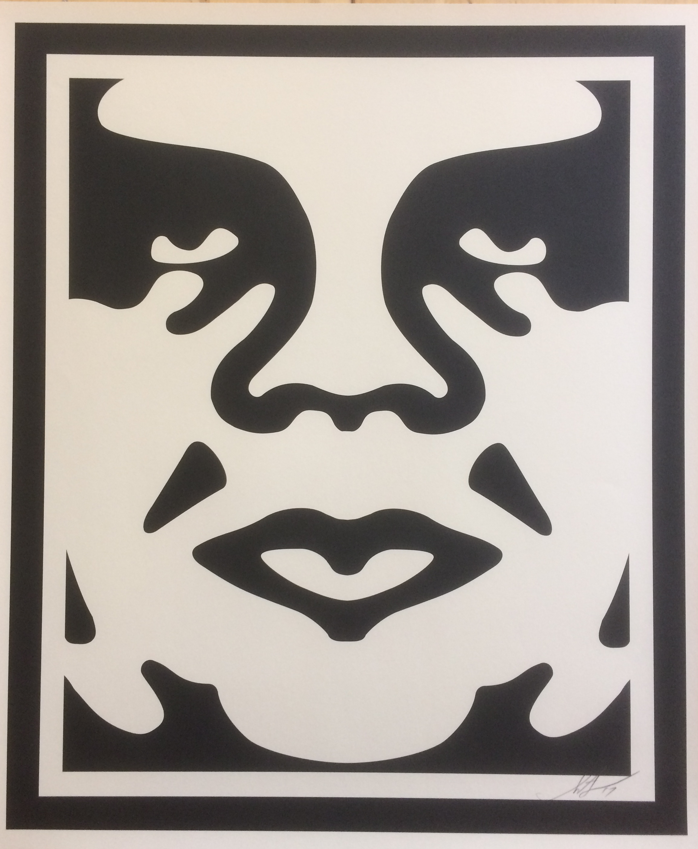 Shepard Fairey - Obey - Three faces - cream kopen? Bied vanaf 85!