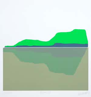 Hans Landsaat - Zeefdruk, Eiland II verkocht voor € 20!