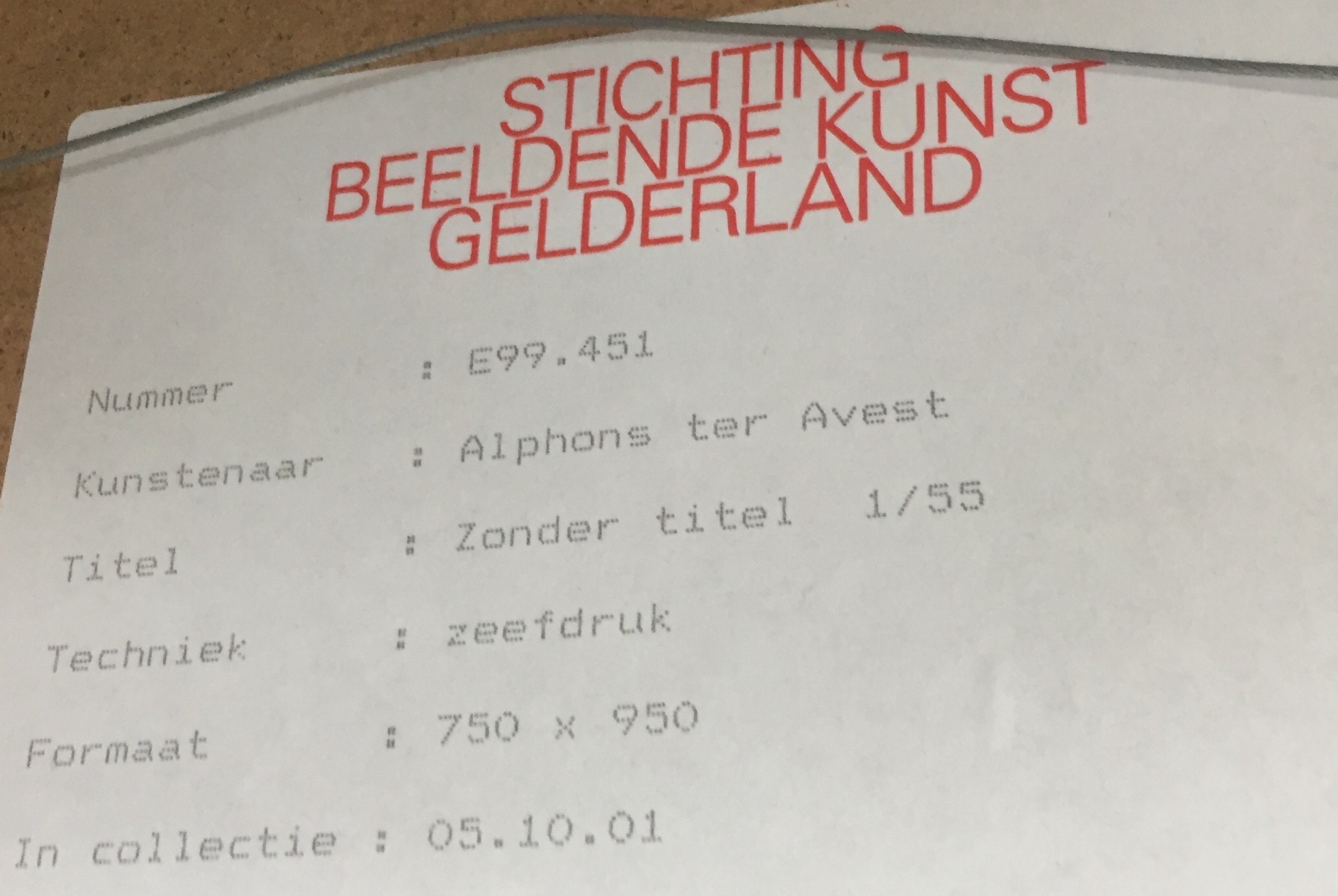 Alphons ter Avest - zonder titel kopen? Bied vanaf 300!