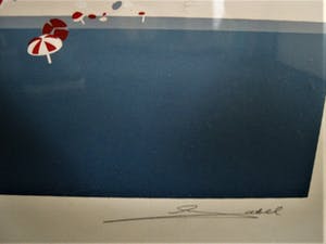 Niet of onleesbaar gesigneerd - Fraaie gestileerde Lithografie - fraai ingelijst - gesigneerd kopen? Bied vanaf 10!