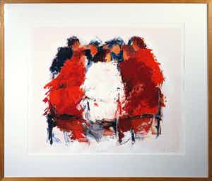 Wil Willemsen - Zeefdruk, The publishers - Ingelijst (Groot) verkocht voor € 50!