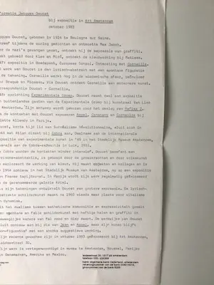 Jacques Doucet - Cobra - Catalogi - Handschrift - Or. persfoto's - Atelierfoto's - Kaarten Etc. kopen? Bied vanaf 50!