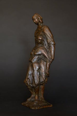 Jan van Luijn - bronzen beeld van moeder en dochter kopen? Bied vanaf 1000!