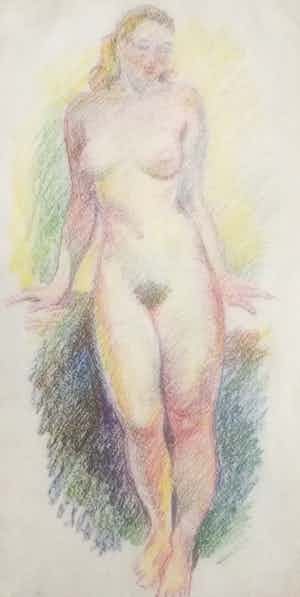 Klaas Pijlman - Naakt. Staande vrouw. verkocht voor € 125!