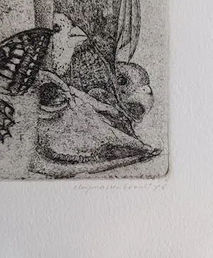 Clary Mastenbroek - kleine huisdieren -gesigneerde ets kopen? Bied vanaf 79!